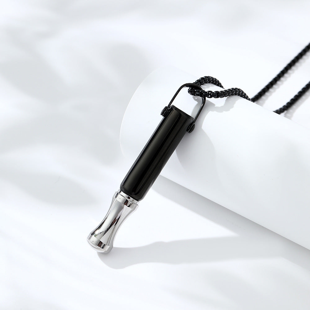 Breathlace Necklace Stainless Steel Quit Smoking Anti-Vaping Breathing Pendant Necklace