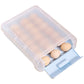 34.3x25.2x8.2CM Automatic Scrolling Egg Storage Box Removable Egg Dispenser