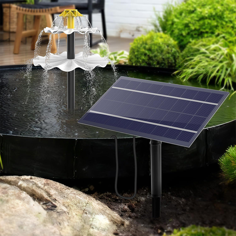 2.5W 3 Tiered Multifunctional Solar Bird Bath Fountain for Courtyard Patio Balcony