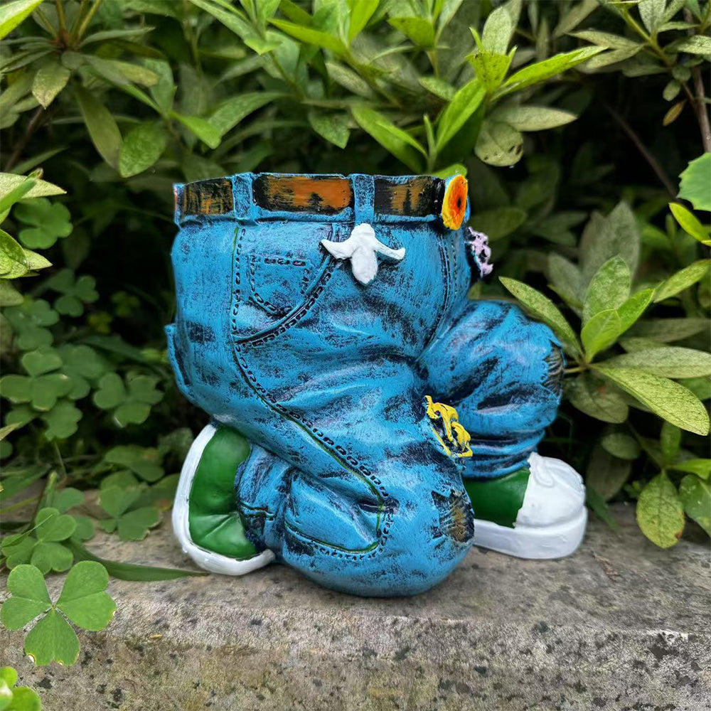 2XCreative Resin Jeans Shape Outdoor Planter Garden Decor Pot for Home Lawn Yard
