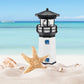 LED Outdoor Solar Lighthouse with Rotating Beacon