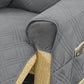 Water Resistant Quilted Recliner Chair Cover Anti-Slip Recliner Sofa Protector with Storage Pockets