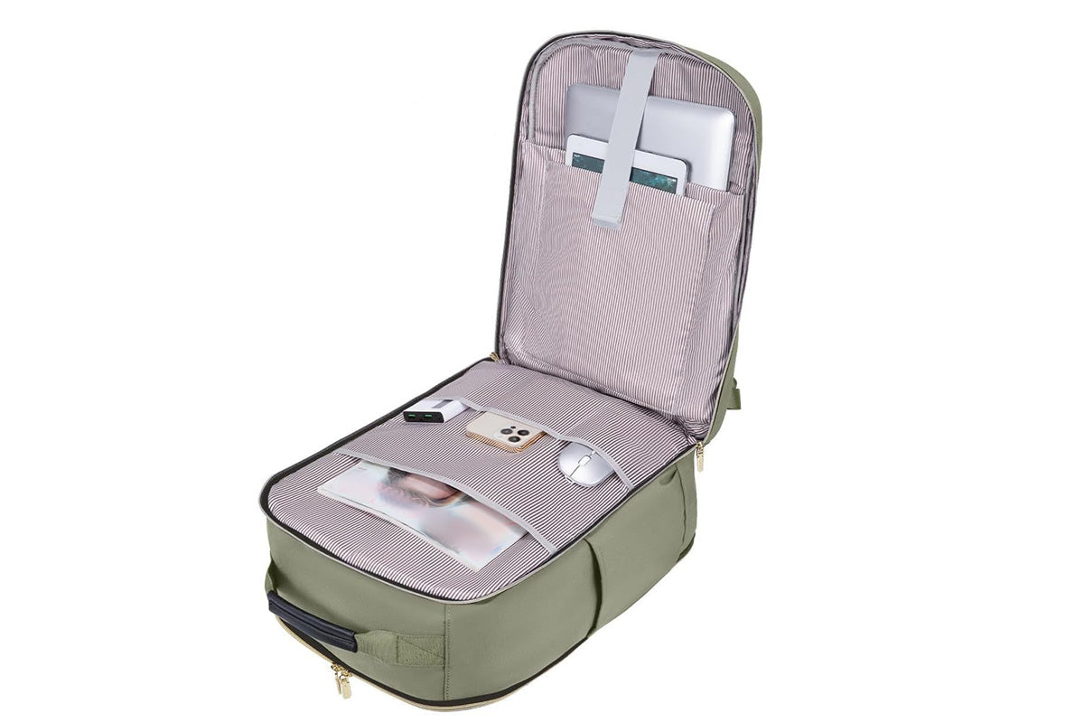 40L Travel Backpack for Men and Women Waterproof Carry On Bag with 3 Storage Pouches