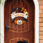 2 Pack Engineered Wood Halloween Ghost Pumpkin Hanging Door Signs
