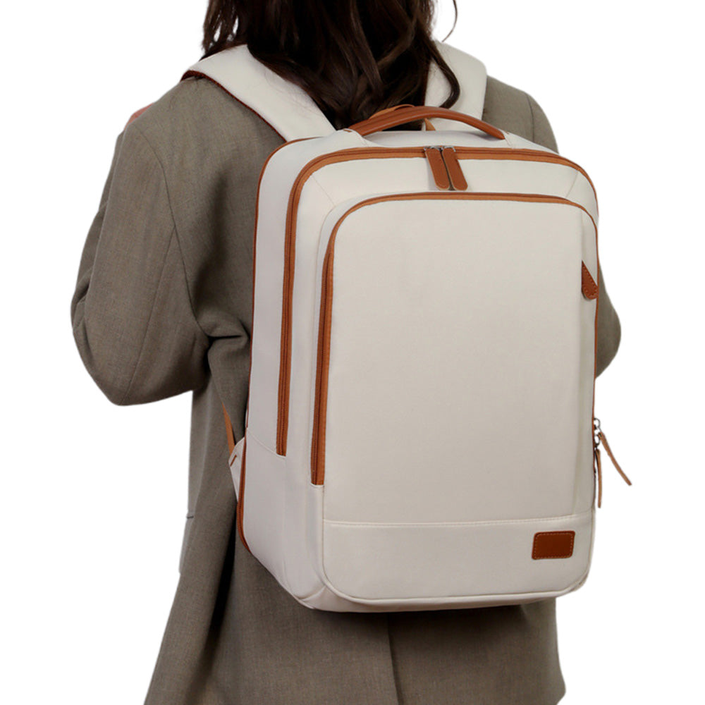 Expandable 26L Commuter Backpack - Water-Resistant Laptop Bag with USB Port
