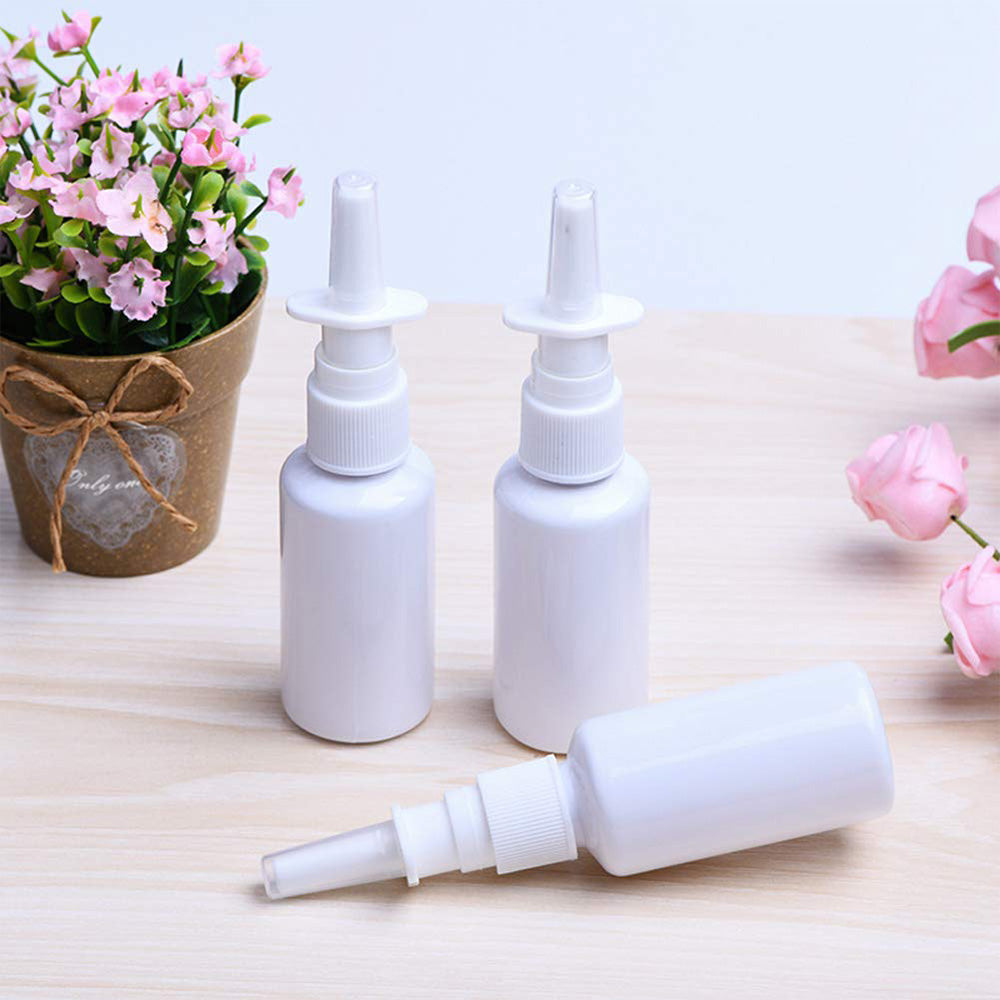 10Pcs 5 ml White PET Refillable Fine Mist Spray Pump Bottles