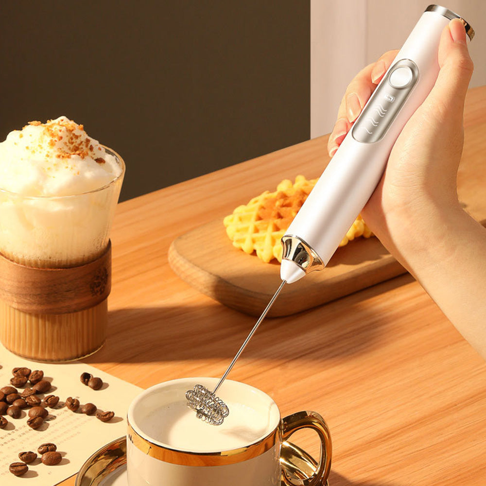 3 in 1 Milk Frother Electric Coffee Stirrers for Coffee Latte Oat Milk