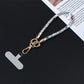 Rhinestone Crossbody Phone Lanyard with Wrist Strap and Locking Clips