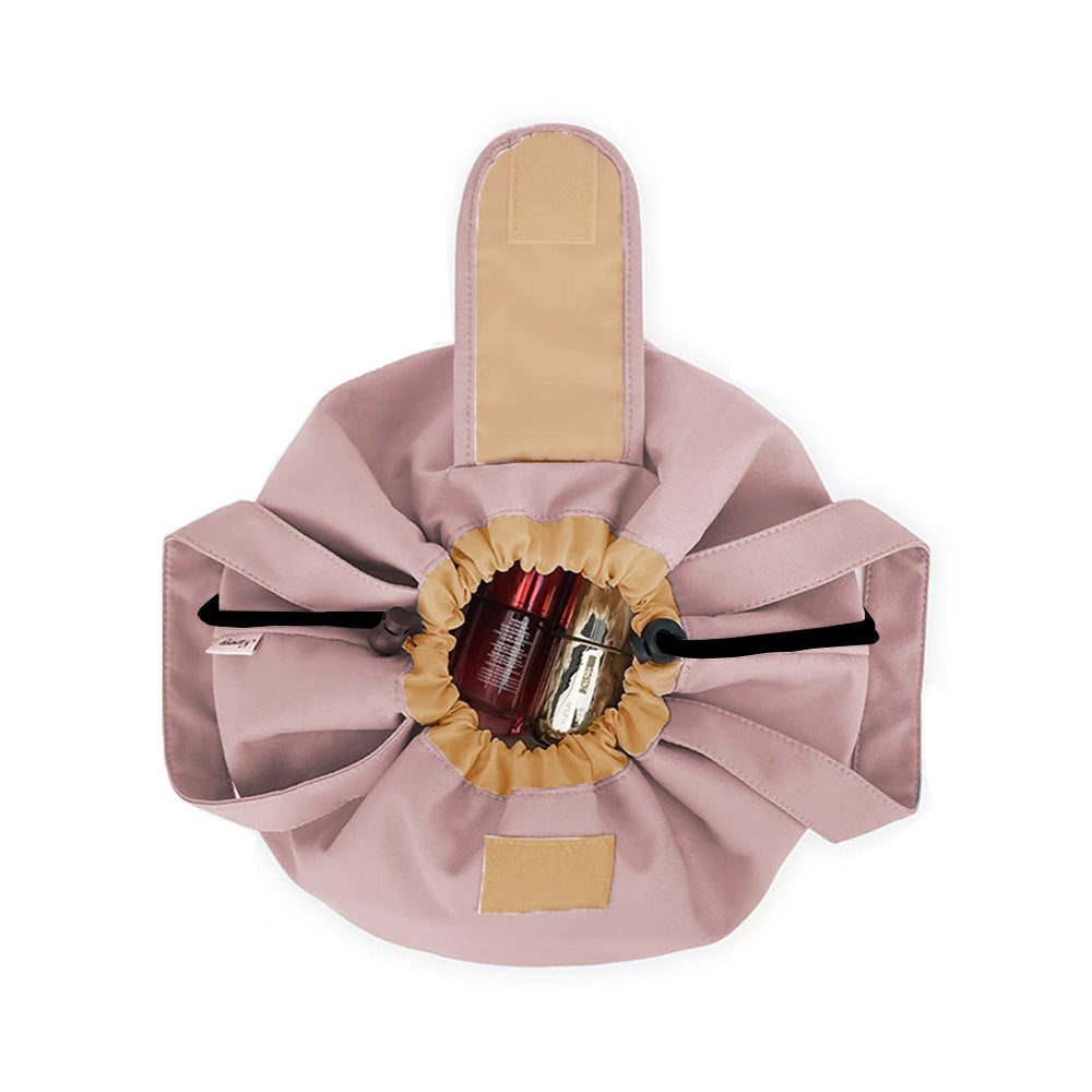 Travel Large Barrel Drawstring Cosmetic Bag for Women