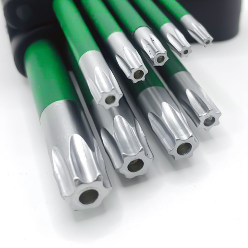 9Pcs Long Arm Ball End Hex Key Set with CRV Steel for Car and Motorcycle Repair