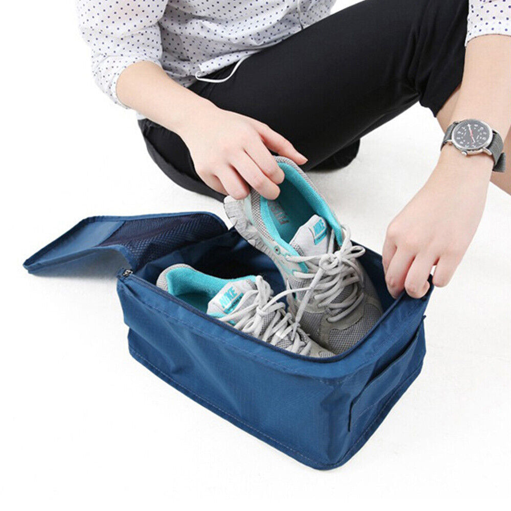 2Pcs Travel Handle Held Shoe Storage Bag
