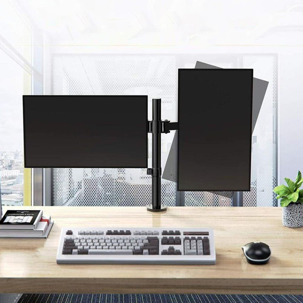 Arm Desk Mount Dual TV Screen Monitor Holder Bracket