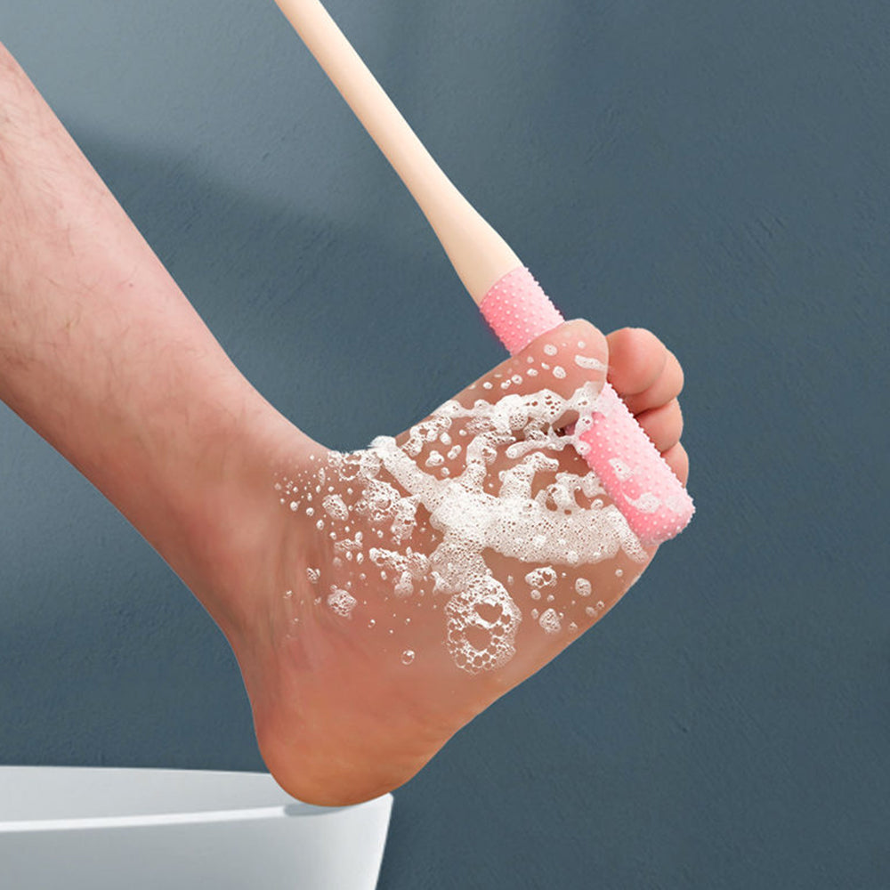 2Pcs Long Handle Toe Gap Cleaning Foot Brush