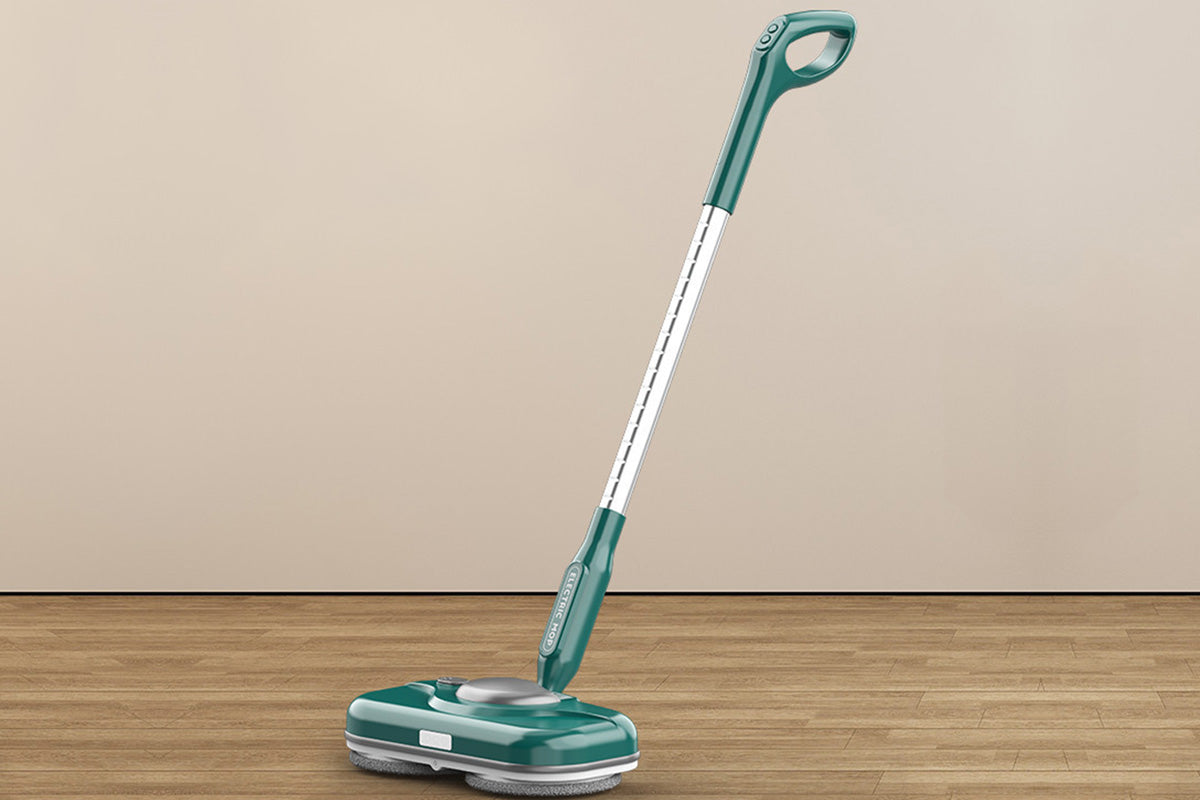 Cordless Electric Spin Mop with LED Light Water Sprayer and 750ML Large Water Tank