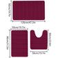 3Pcs Coral Fleece Bathroom Mat Anti Slip Toilet Rugs Fast Absorbent
