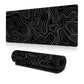 Keyboard Mouse Pad with Smooth Cloth Surface and Non-Slip Rubber Bottom for Office and Gaming Use-Black