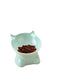 2Pcs Elevated Cat Dog Pet Bowl Feeder-Grey+Green