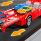 Large Dual Track Transporter Truck Toy Set with 6 Alloy Racing Cars