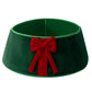 Christmas Tree Collar with Bow Holiday Tree Decor for Tree Stand and Wire Cover-Green