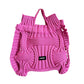 Women Woven Pleated Knitted Backpack Handbag