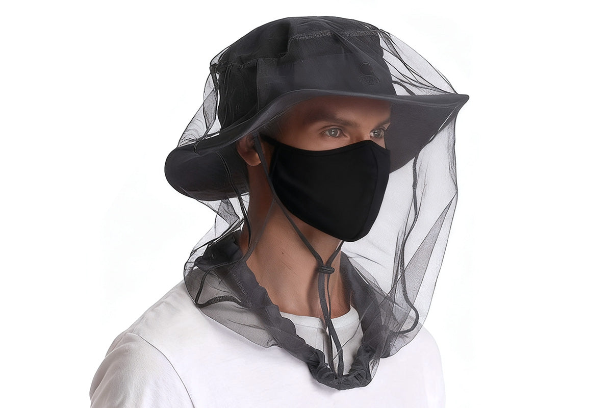 5Pcs Mosquito Head Net Bug Net Hat for Camping Hiking Fishing Gardening