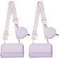 2Pcs PU Leather Wide Strap Crossbody Bag with Coin Pouch for Women