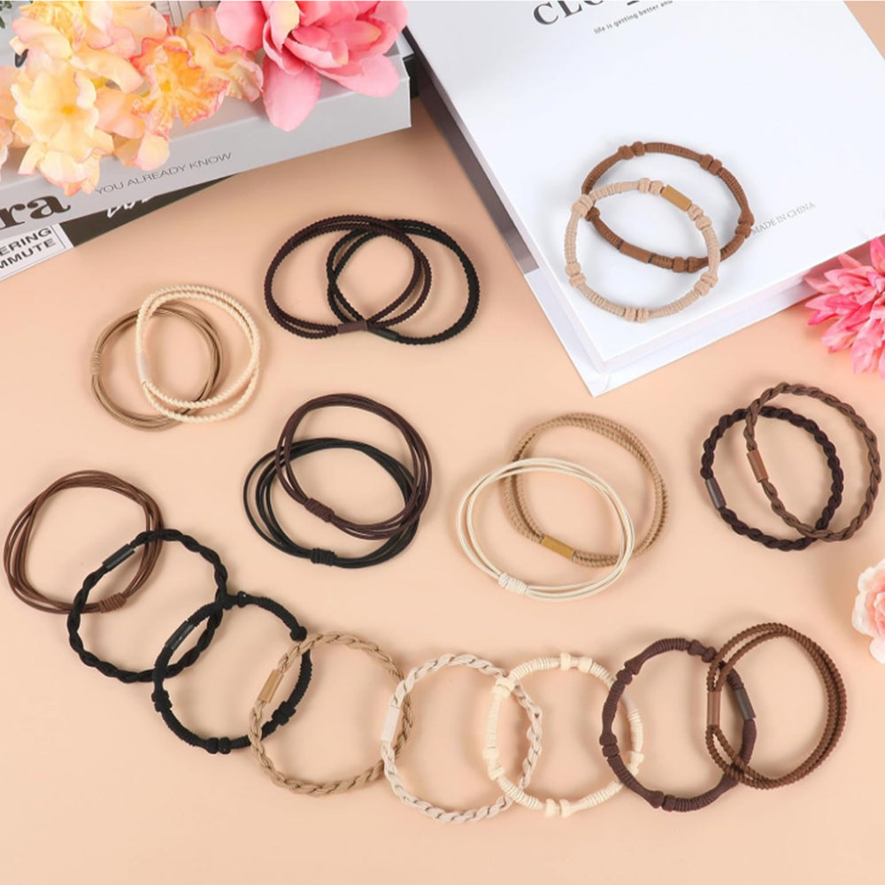 20Pcs Boho Elastic Hair Bands for Women