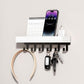 Wall Key Holder with Shelf Wooden Key Rack for Entryway Home