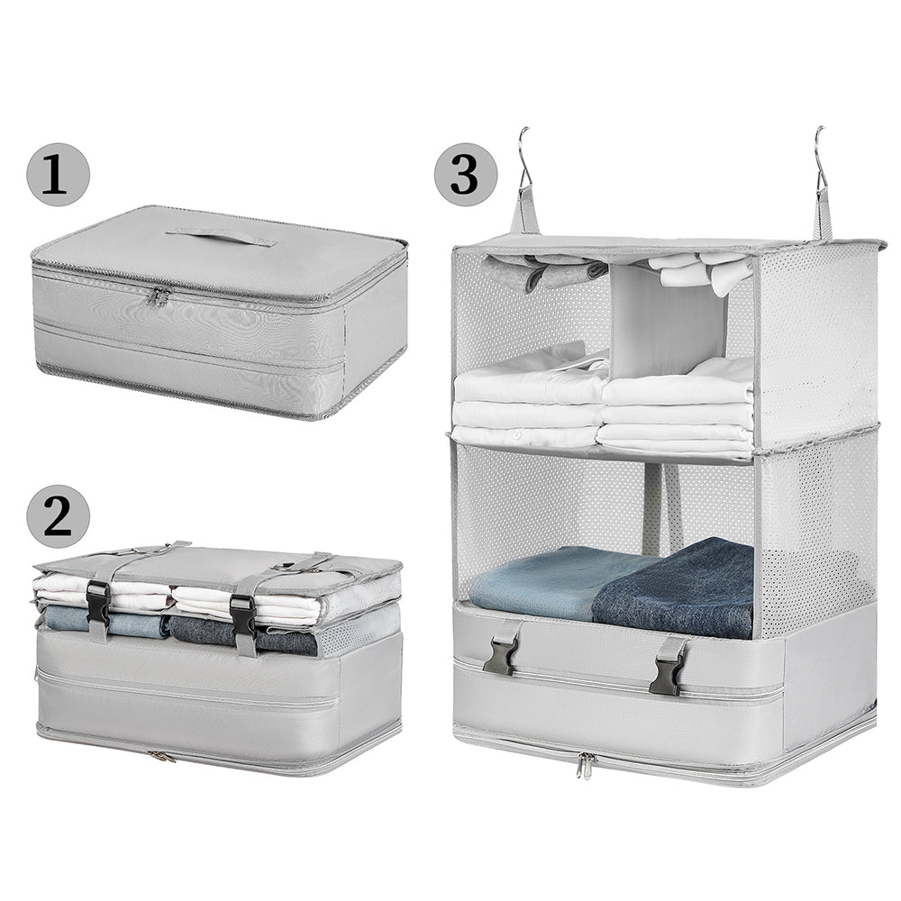 Portable Travel Hanging Luggage Organizer Foldable Packing Cube
