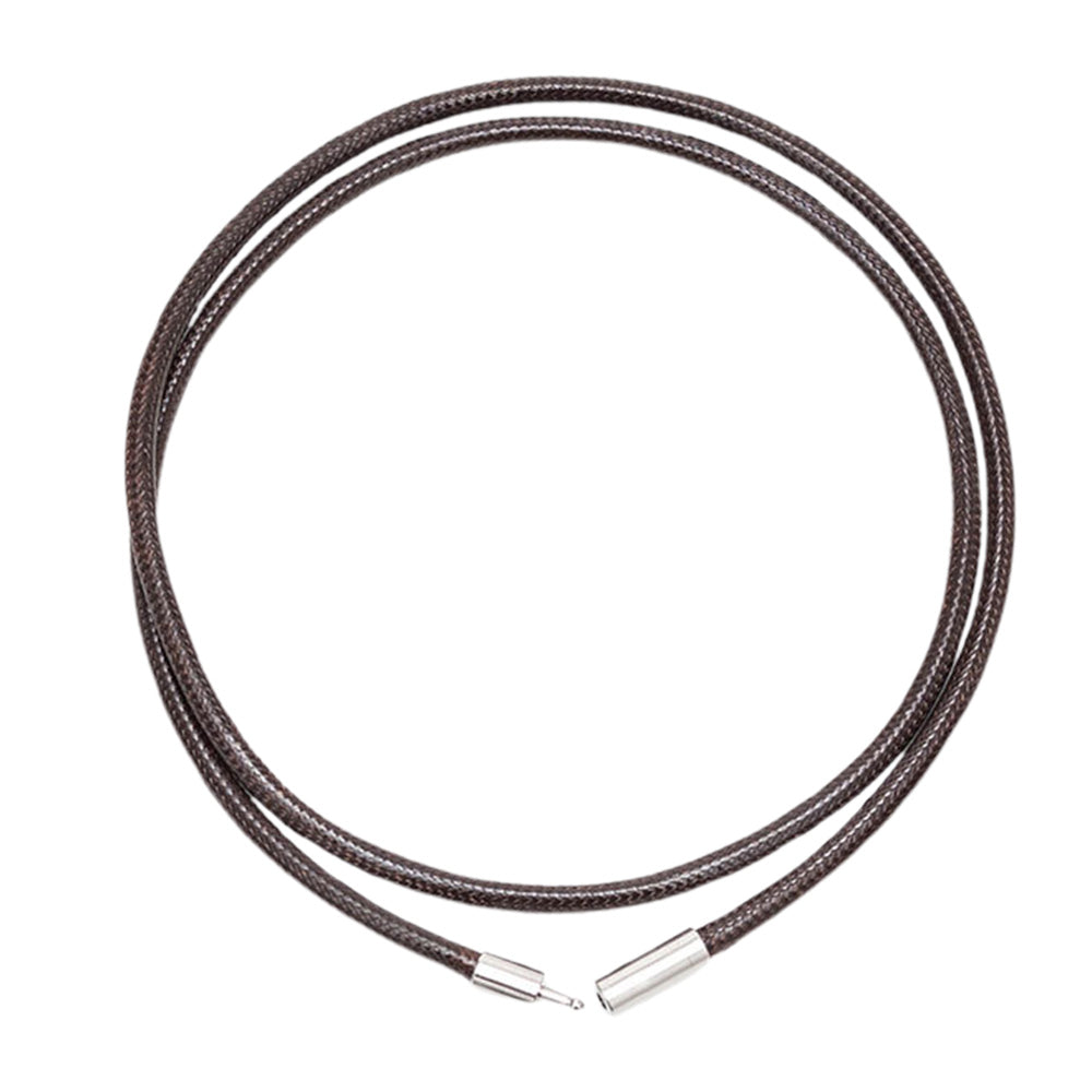 5Pcs 3mm Braided Necklace Cord Adjustable Rope with Copper Buckle for DIY Jewelry-Coffee