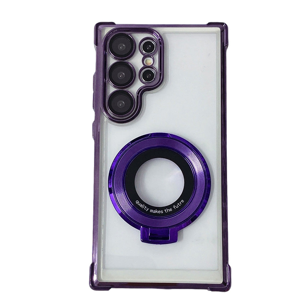 Thin Shockproof Stand Case Compatible with Samsung Galaxy S26 Ultra with Lens Cover