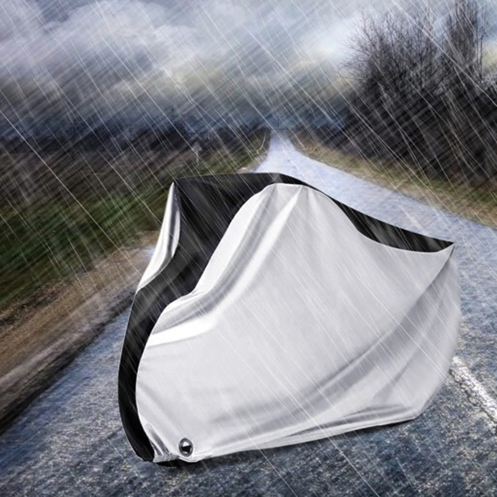2X210D Waterproof Bike Cover with Lock Hole for Outdoor Storage