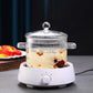 Glass Cooking Pot Double-Handled Heat-Resistant Clear Glass Stovetop Pot with Lid