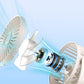 Portable Octopus Stroller Fan with Digital Display and 3 Speed Settings