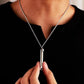 2Pcs Anxiety Breathing Necklace for Stress Relief-Gold and Silver
