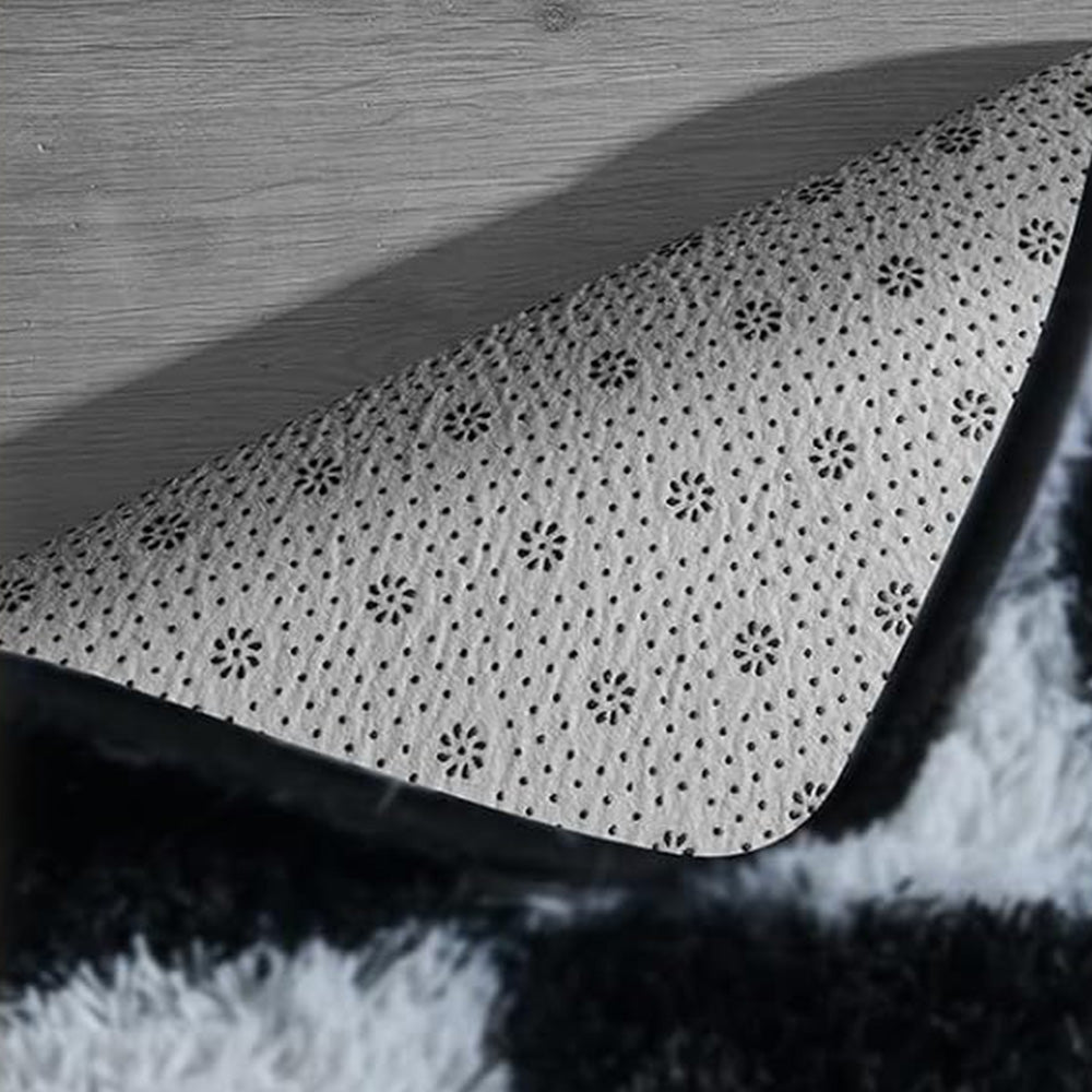 Soft Plush Shaggy Rug Checkered Thickened Non Slip Carpet for Living Room Bedroom