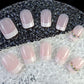 22-Piece Reusable Press-On Nail Set with Floral Design for Easy Manicure