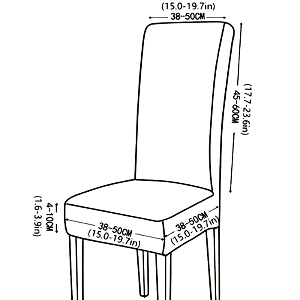 4Pcs Jacquard Chair Cover