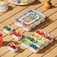 Divided Serving Tray with Lid and Handle Snack Box Container