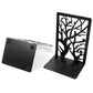 2Pcs Metal Decorative Bookends-Black