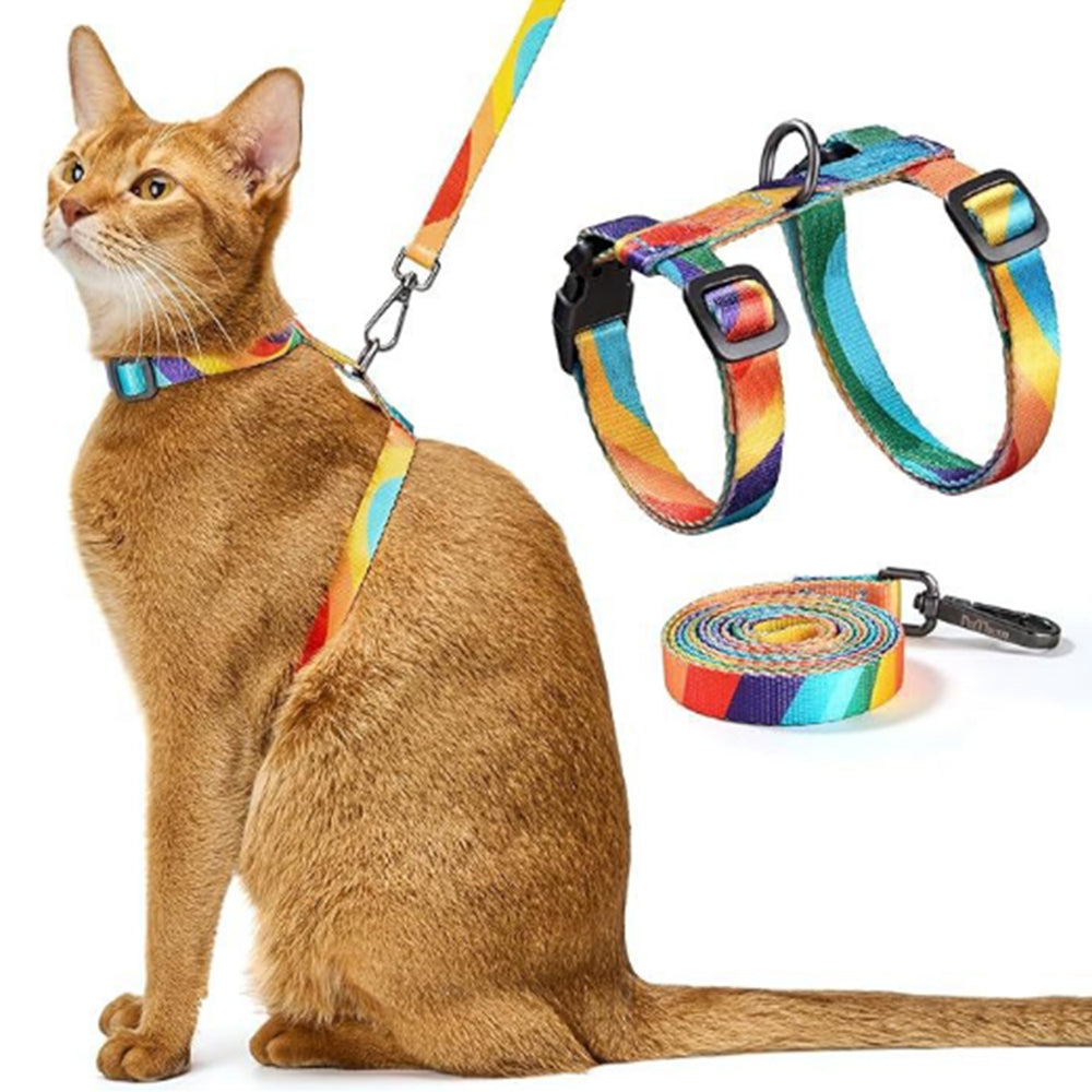 2Pcs Cat Adjustable Harness and Leash Set