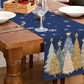 Christmas Table Runner Xmas Trees Tablecloth Cover For Kitchen Dinner Party