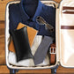 2Pcs PU Leather Zipper Security Cash Bag