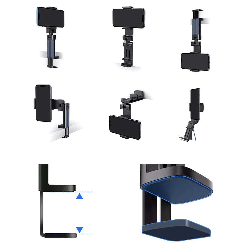 Portable Phone Holder with Adjustable Desk Mount Clamp