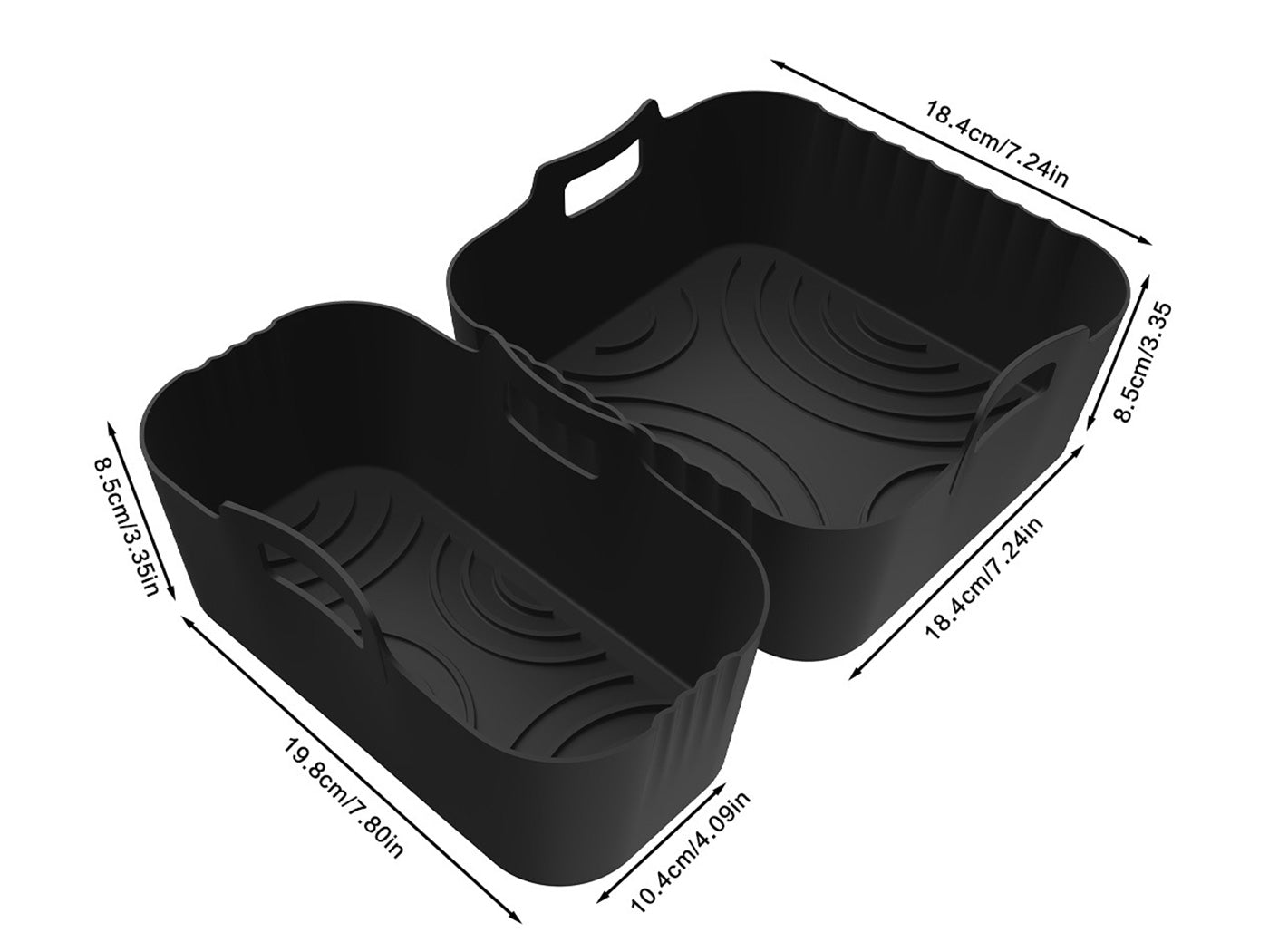 Air Fryer Silicone Liners for Philips Dual Basket Airfryer 3000 Series NA350