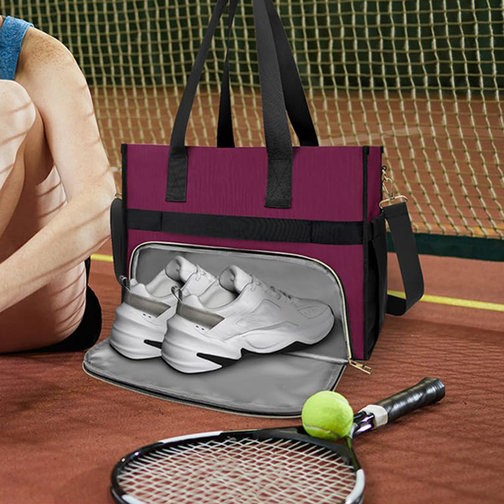 Lunch Tote Bag With Insulated Lunch Box Compartment For Travel And Leisure