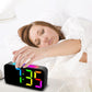 Super Loud RGB Digital Alarm Clock for Heavy Sleepers with Night Light for Bedrooms
