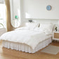 2Pcs Wrap Around Dust Ruffles Bed Skirt with Adjustable Elastic Belt
