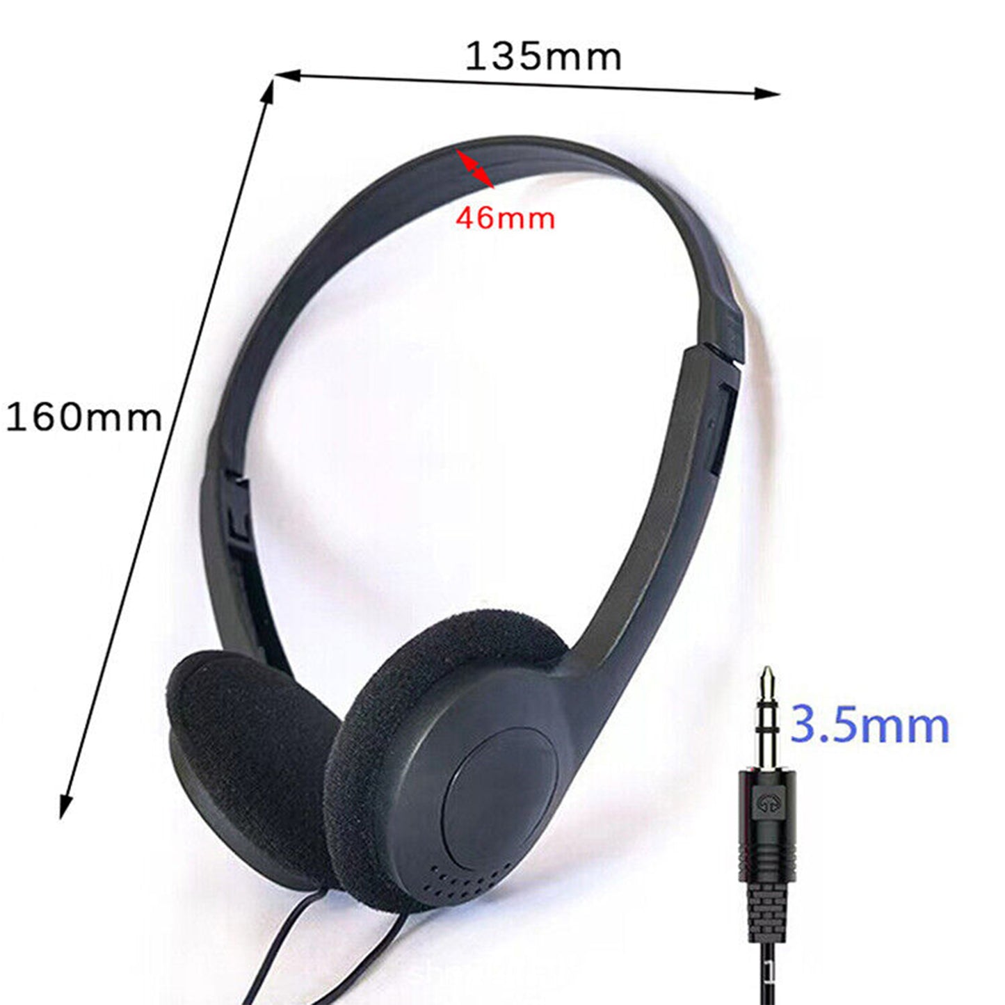 Retro Wired Noise Reduction Lightweight Stereo Over Ear Headsets