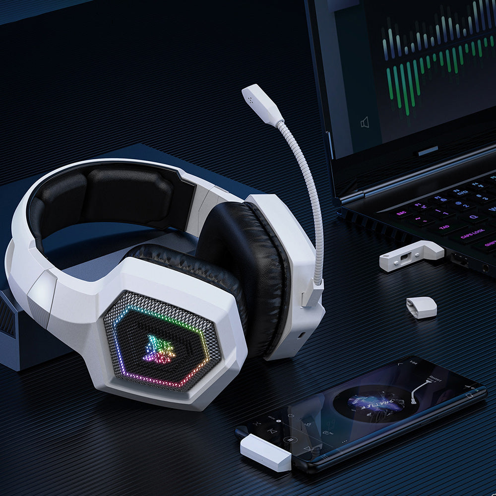 2.4GHz Wireless Gaming Headset Mic Headphone Stereo Surround Microphone for PC